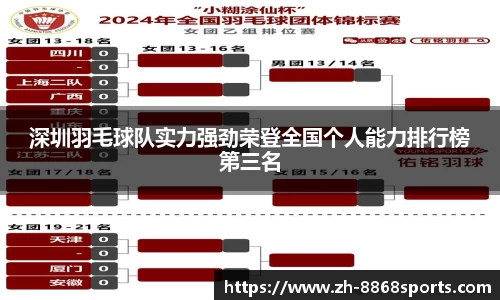 深圳羽毛球队实力强劲荣登全国个人能力排行榜第三名